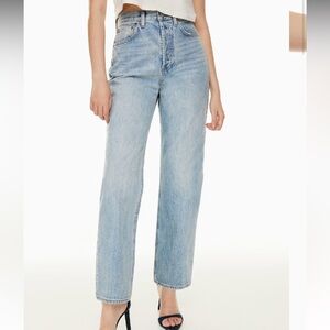 Aritzia Denim Forum The Joni High Rise Loose Blondie Bleu (Light Blue) Jeans